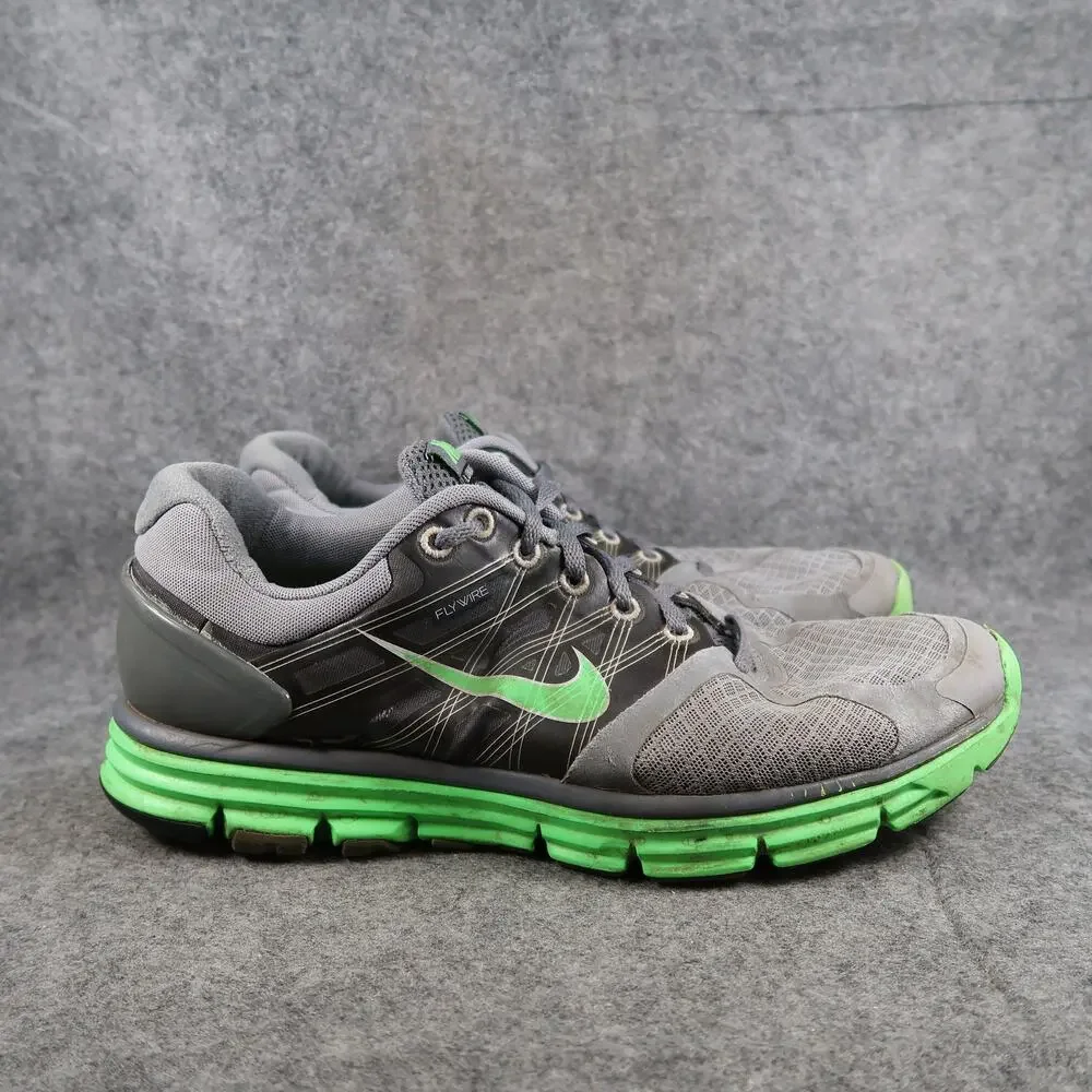 Nike Shoes Mens 10.5 Athletic Trainer Lunarglide 2 Running Sneakers Gray Green